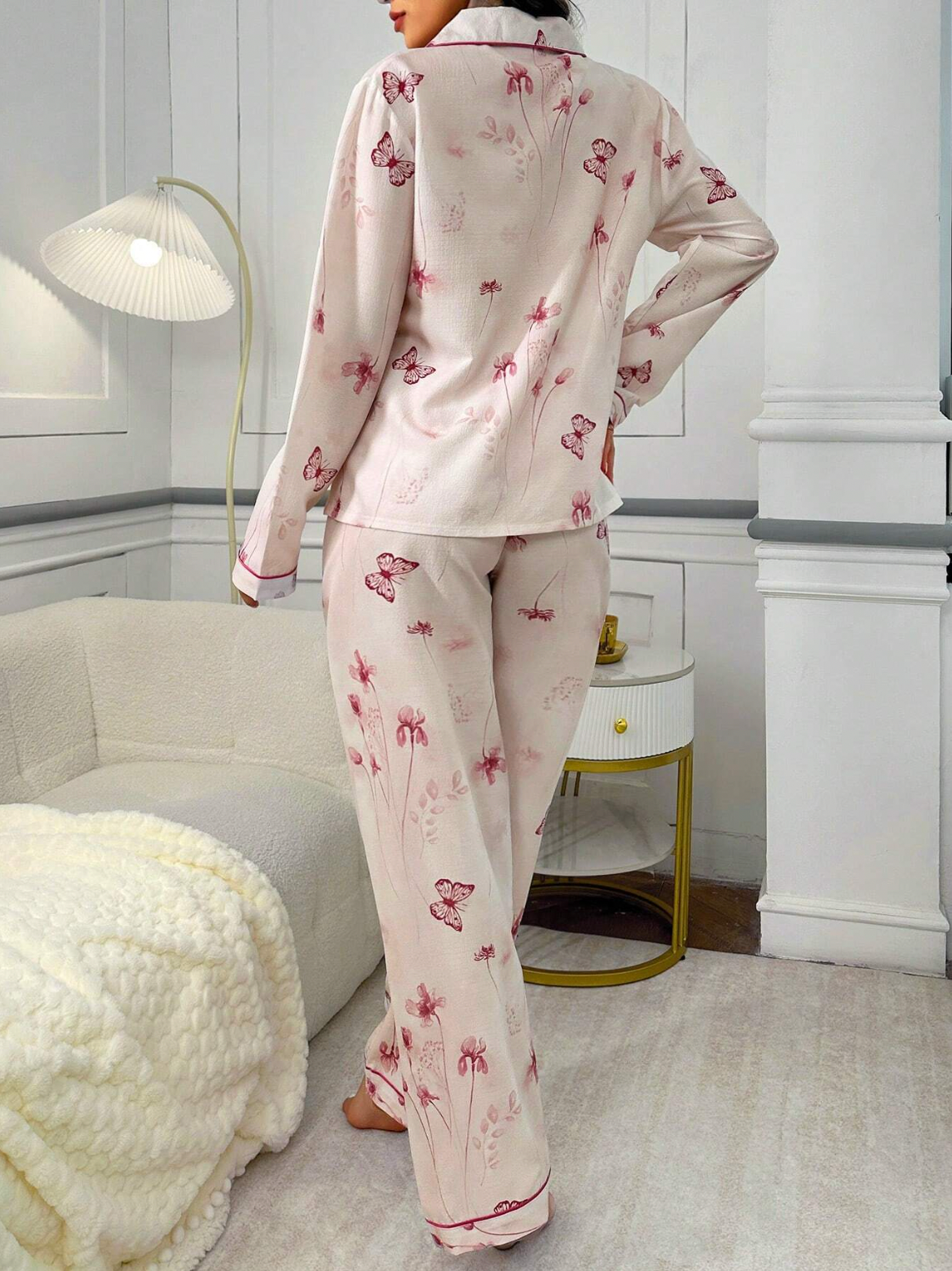 Pyjama floral papillon